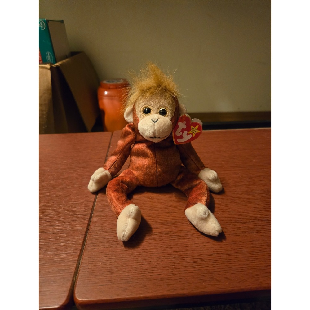 Ty Beanie Baby Schweetheart the Orangutan Red Brown Monkey Plush Toy 1999 4239